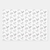 Minimalistisch vogelpatroon inpakpapier vel (Voorkant 3)