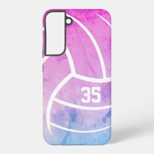 minimalistisch volleybal meisjesachtige pasteltint samsung galaxy hoesje