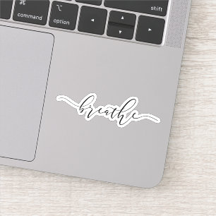 Minimalistisch voor ademhaling Yoga Sticker