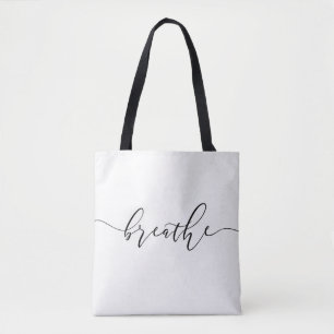 Minimalistisch voor ademhaling Yoga Tote Bag