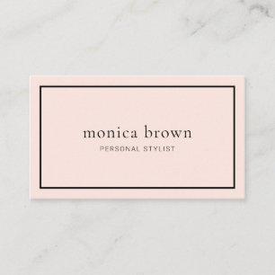 Minimalistisch voor bioscoop   Blush roze Visitekaartje