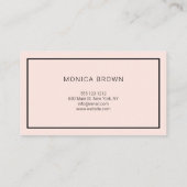 Minimalistisch voor bioscoop | Blush roze Visitekaartje (Achterkant)