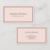 Minimalistisch voor bioscoop | Blush roze Visitekaartje (Voorkant / Achterkant)