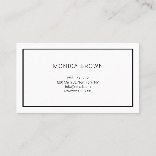 Minimalistisch voor bioscoop visitekaartje (Achterkant)