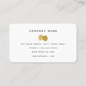 Minimalistisch voor de moderne Gold Monstera Tropi Visitekaartje (Achterkant)