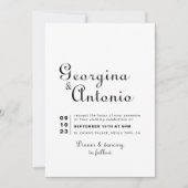 Minimalistisch voor- en achterhuwelijk kaart (Voorkant)