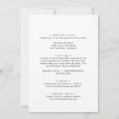 Minimalistisch voor- en achterhuwelijk kaart (Achterkant)