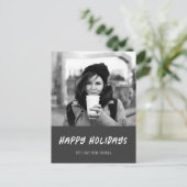 Minimalistisch voor foto's van zwart-wit feestdagenkaart (Staand voorkant)