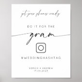 Minimalistisch voor het gramteken | Huwelijkshasht Poster (Voorkant)