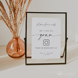 Minimalistisch voor het gramteken | Huwelijkshasht Poster