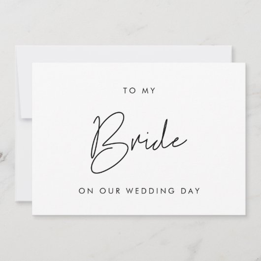 Minimalistisch voor mijn bruid op onze trouwdagkaa (Voorkant)