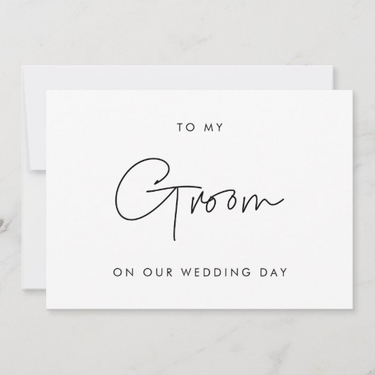 Minimalistisch voor mijn bruidegom op onze trouwda (Voorkant)