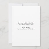 Minimalistisch voor moderne kalligrafie met kerstf feestdagenkaart (Achterkant)