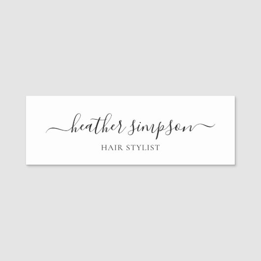 Minimalistisch voor moderne scriptkalligrafie naamplaatje (Voorkant)