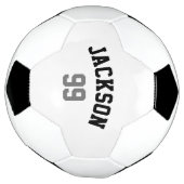 Minimalistisch voor persoonlijk naamnummer zwart g voetbal (Gedraaid)