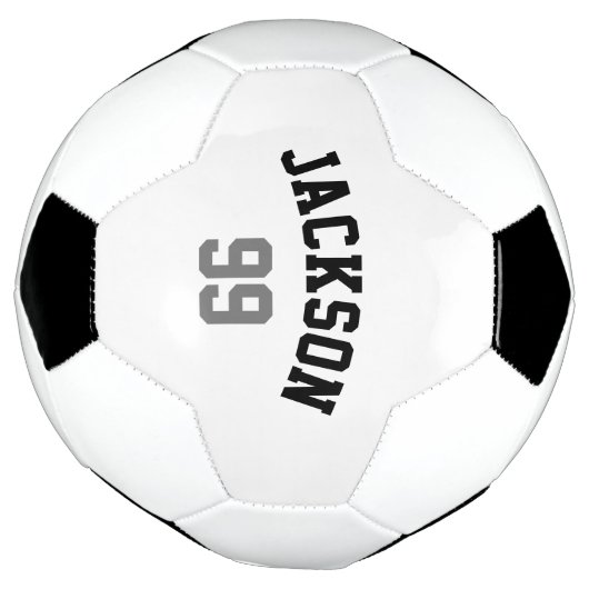 Minimalistisch voor persoonlijk naamnummer zwart g voetbal (Gedraaid)