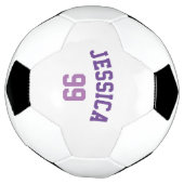 Minimalistisch voor persoonlijk Paars naamnummer Voetbal (Gedraaid)
