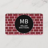 Minimalistisch voor Sjabloon van Masonry Bricklaye Visitekaartje (Voorkant)