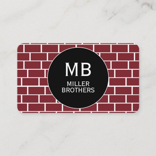 Minimalistisch voor Sjabloon van Masonry Bricklaye Visitekaartje (Voorkant)