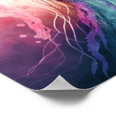 Minimalistisch voor Waterverf van kwallen Poster (Hoek)