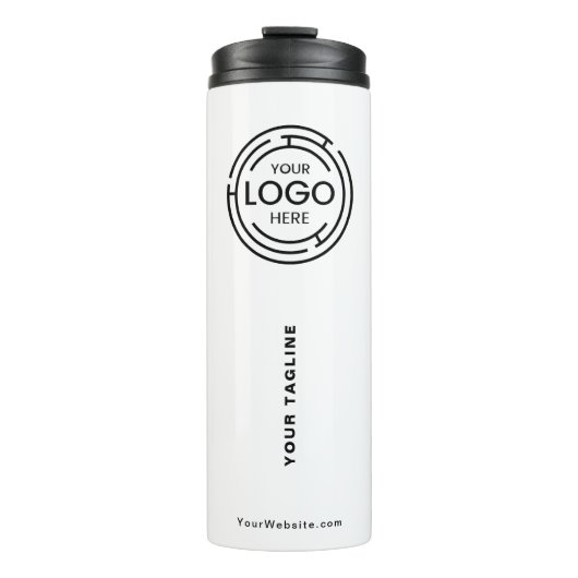 minimalistisch voor zakelijke Logo Thermosbeker (Voorkant)