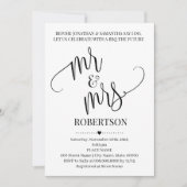 Minimalistisch voordat ik de heer en mevrouw bruil kaart (Voorkant)