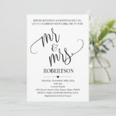 Minimalistisch voordat ik de heer en mevrouw bruil kaart (Staand voorkant)