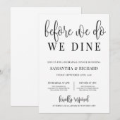 Minimalistisch Voordat we gaan dineren repetitie d Kaart (Voorkant / Achterkant)