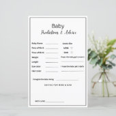 Minimalistisch voorspelling en advies van de baby  (Staand voorkant)