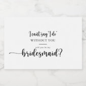 Minimalistisch voorstel voor calligrafie sparkling wijnetiket (Enkel label)