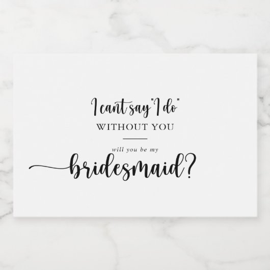 Minimalistisch voorstel voor calligrafie sparkling wijnetiket (Enkel label)