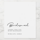 Minimalistisch voorstel voor calligrafie wijn etiket (Enkel label)