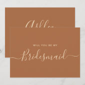 Minimalistisch voorstel voor Oranje brandblusbride Kaart (Voorkant / Achterkant)