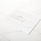 Minimalistisch voorstel voor typografie Modern Bri Folie Uitnodiging (Gedraaid)