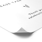 Minimalistisch voorteken | Modern Wedding Favors Poster (Hoek)