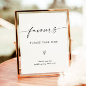 Minimalistisch voorteken | Modern Wedding Favors Poster