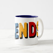 Minimalistisch "VRIENDEN" Mok ontwerp (Voorkant rechts)