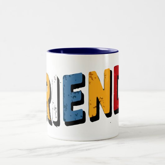 Minimalistisch "VRIENDEN" Mok ontwerp (Center)