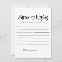 Minimalistisch Vrijgezellenfeest Advice Kaart