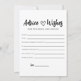 Minimalistisch Vrijgezellenfeest Advice Kaart