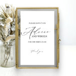 Minimalistisch Vrijgezellenfeest advies Kaart teke Poster<br><div class="desc">Leg de tijdloze elegantie van uw speciale dag vast met onze eenvoudige,  chique kalligrafie zwart-wit trouwsuite.</div>