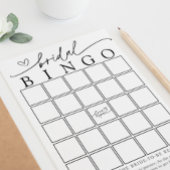 Minimalistisch Vrijgezellenfeest Bingo Game Kaart