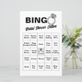 Minimalistisch Vrijgezellenfeest Bingo spel (Staand voorkant)