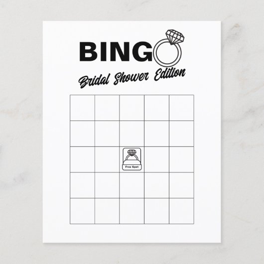 Minimalistisch Vrijgezellenfeest Bingo spel Flyer (Voorkant)