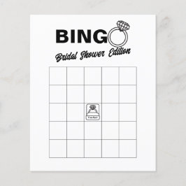 Minimalistisch Vrijgezellenfeest Bingo spel Flyer