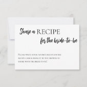 Minimalistisch Vrijgezellenfeest Deel een Recept K Kaart (Voorkant)