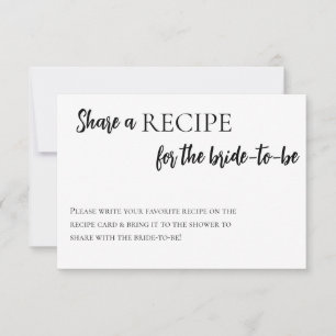 Minimalistisch Vrijgezellenfeest Deel een Recept K Kaart