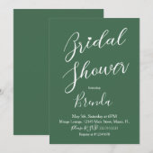 Minimalistisch Vrijgezellenfeest Emerald Green Hea Kaart (Voorkant / Achterkant)