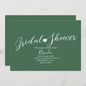 Minimalistisch Vrijgezellenfeest Emerald Greenish  Kaart (Voorkant / Achterkant)