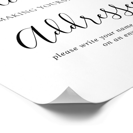 Minimalistisch Vrijgezellenfeest Envelope Adresbor Poster (Hoek)